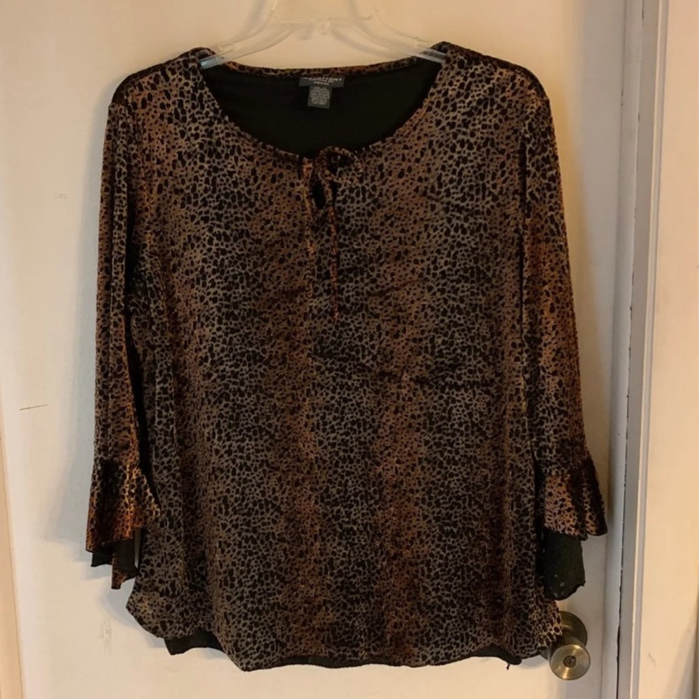 Notations Animal print plus top